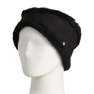 NEW UGG Sheepskin Reversible Headband black 462tn